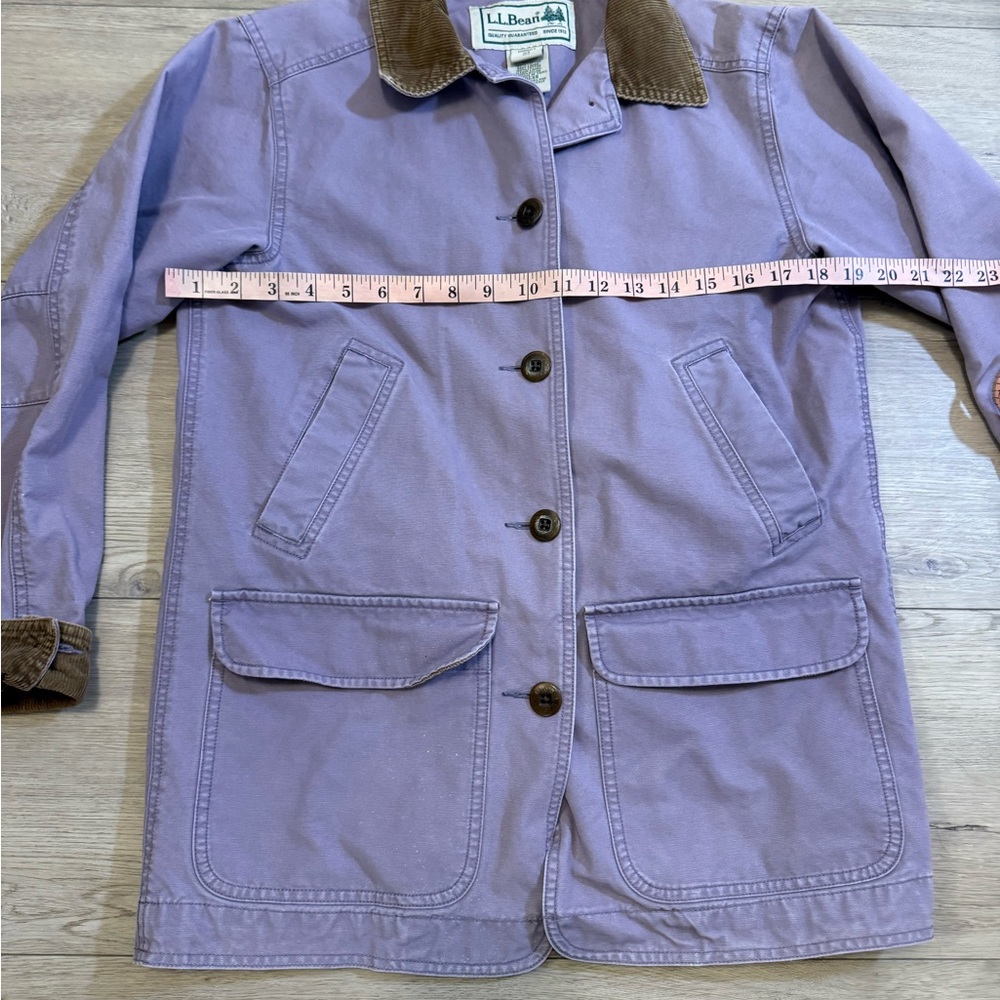 Vintage LL Bean Outdoor Flannel Lined Chore Coat Light Purple XS - Picture 7 of 9